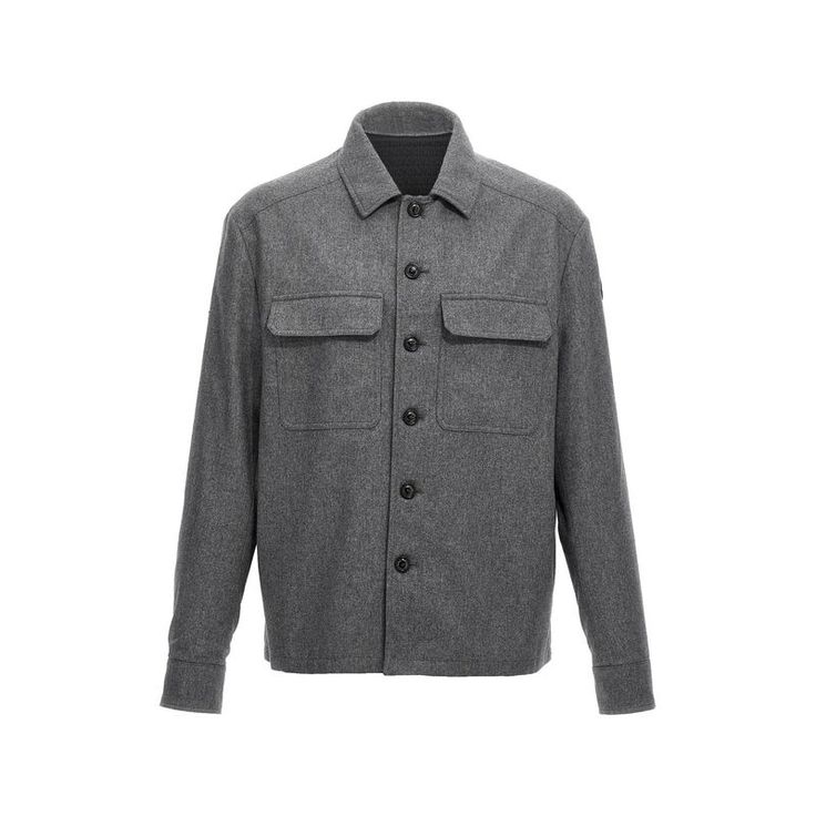 Cashmere Blend Shirt With Nylon Lined Interior, Zip And Button Closure, Front Pockets, Long Cuffed Sleeves. Color: Gray Size & Fit: True To Size Fit Composition: 55% Polyamide 45% Cachemire Made In: Romania Sku: Jul-2f00009596lq940 Welcome To The Official Luosophy Poshmark Closet! Luosophy Is A Luxury Brand Reselling Company Founded In San Diego, Ca From 2016. All Our Products Are Imported From Italy And Sold In The Usa. We Do Our Best To Provide High Fashion, Luxury Items At Affordable Prices. Wool Tops With Button Closure For Work, Collared Wool Top With Buttons, Designer Long Sleeve Shirt With Pockets, Wool Workwear Top With Buttons, Designer Fall Tops With Lapel Collar, Designer Top With Fold Down Collar And Buttons, Winter Workwear Button-up Shirt, Luxury Collared Winter Tops, Winter Wool Workwear Shirt