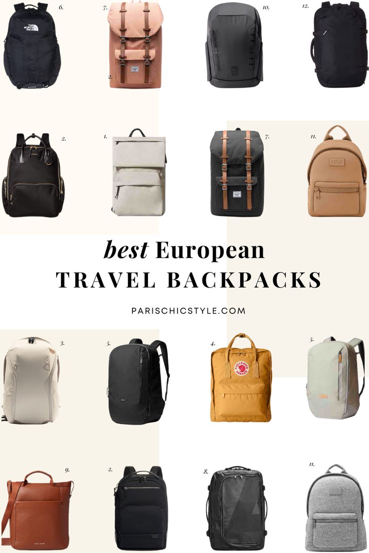 Best European travel backpack Everlane, Bellroy, Peak Design, Tumi, Nomatic, Herschel Supply Co., Fjallraven, Cole Haan, Pacsafe, The North Face, Dagne Dover Dakota, Away Travel F.A.R Convertible Backpack stylish digital nomad backpack for Europe. Paris Chic Style. Fashionable backpack that opens like a suitcase, Water resistant backpack.  #besteuropeantravelpackpack #parisbackpack #digitalnomadbackpack Digital Nomad Backpack for Paris #fashion #travel #paris #nomadbackpack #bellroybackpack Paris Backpack Style, Everlane Backpack Woman, Travel Bagpack For Women, Cute Travel Backpacks For Women, Backpacks For Traveling, Traveling Backpack For Women, Travel Aesthetic Backpack, Tumi Backpack Women Outfit, Backpack For Europe Travel