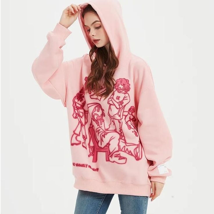 Unleash Your Unique Style with Our Harajuku Anime Streetwear Hoodie Introducing our latest addition to the autumn and winter collection: the 2023 Pink Cartoon Hoodie! This eye-catching Harajuku Anime Streetwear Hoodie is a perfect blend of style, comfort, and uniqueness. Designed for those who dare to stand out, it's ideal for casual outings, hip-hop events, or just for making a bold fashion statement in your daily life. Features That Set You Apart Our hoodie isn't just about good looks; it's packed with features that make it a must-have in your wardrobe. Crafted from a high-quality blend of cotton, polyester, and spandex, this hoodie promises both comfort and durability. The loose fit design ensures freedom of movement, while the full-length sleeves keep you cozy in cooler weather. The ho Cartoon Hoodie, Harajuku Anime, Pink Cartoon, 2023 Pink, Anime Streetwear, Streetwear Hoodie, Cardigan Sweater Vest, Hoodie Fits, Mens Shoes Boots