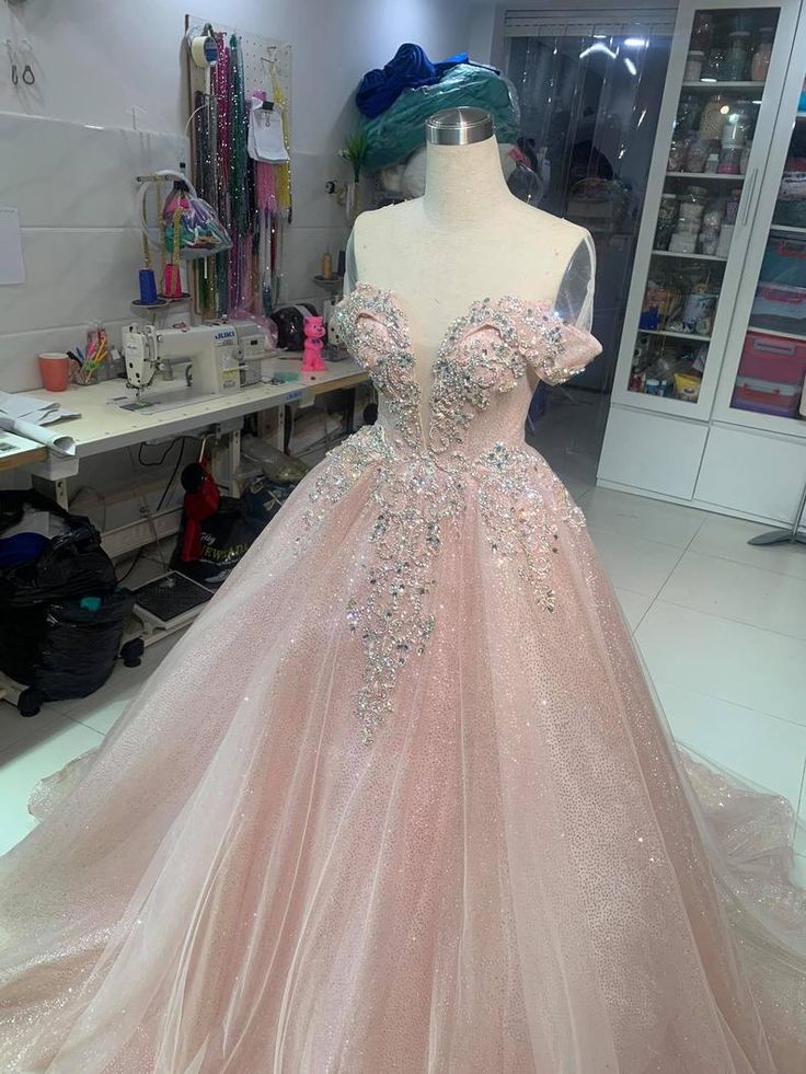 Organza Quinceanera Dress With Fitted Bodice For Prom, Princess Tulle Evening Dress For Pageant, Princess Style Tulle Evening Dress For Pageant, Princess Style Tulle Evening Dress For Pageants, Fitted Organza Quinceanera Dress For Party, Organza Quinceanera Dress For Prom Season, Organza Pageant Dress For Debutante Ball During Prom Season, Glamorous Sequin Quinceanera Dress For Prom Season, Pink Tulle Evening Dress For Pageant