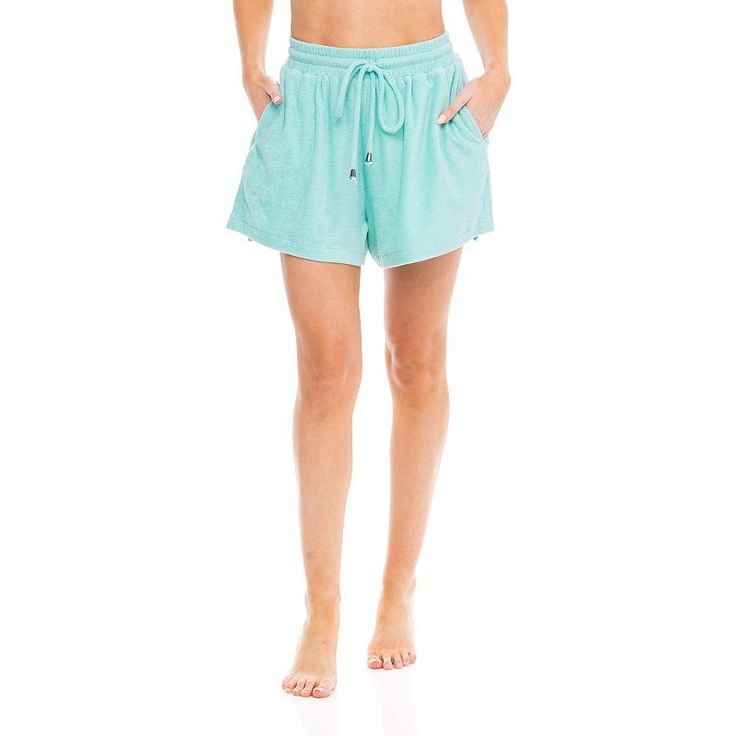 You'll be cute and covered in these women's Jordan Taylor swim cover-up shorts.Finding the perfect fit and size for women's clothing requires basic measurements of your chest, waist, hips and inseam. Use this guide to learn more about sizing and everything Kohl's has to offer in women's fashion. Terry cloth construction 2 pocketsFIT & SIZING 14-in. approximate length Relaxed fit Drawstring elastic waistbandFABRIC & CARE Cotton, polyester Hand wash Imported Size: X Small. Color: Green. Gender: fe Vacation Swim Trunks With Elastic Waistband, Solid Bermuda Bottoms For Beach, Solid Bermuda Beach Bottoms, Solid Bermuda Bottoms For Vacation, Casual Swim Skirt With Built-in Shorts For Beach, Relaxed Fit Bottoms With Built-in Shorts For Beach, Stretch Summer Shorts For Vacation, Summer Stretch Shorts For Vacation, Summer Bermuda Shorts With Elastic Waistband For Loungewear