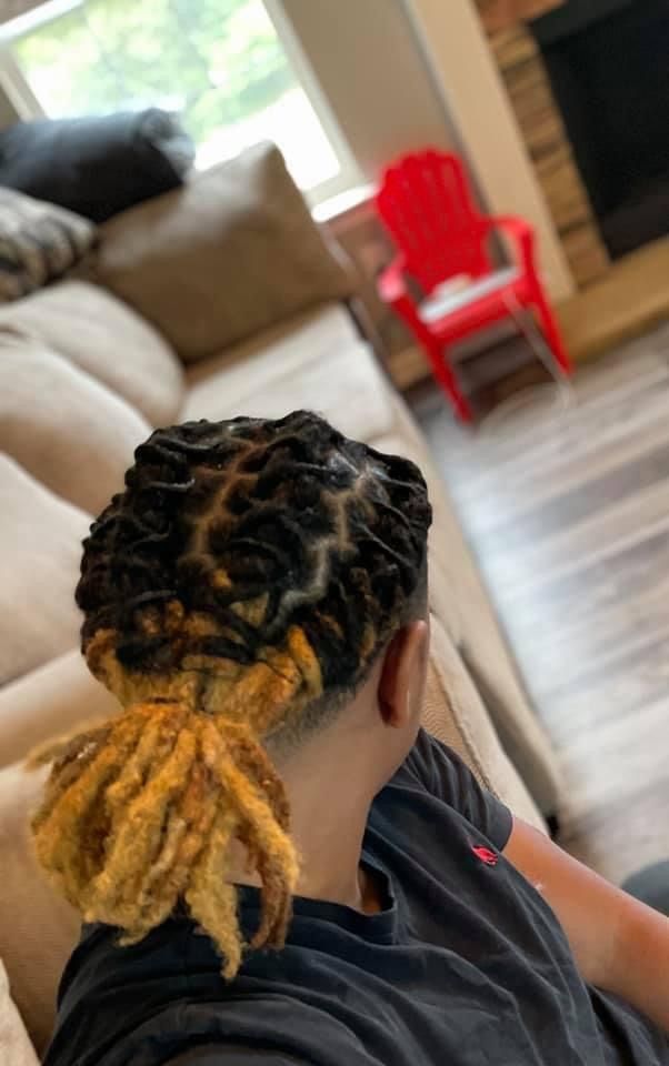 Men’s Loc Updo, Dread Hairstyles For Prom Men, Dread Locks Styles Men, Dreadlock Hairstyles Braided, Style For Locs Men, Dread Designs For Men, Four Barrel Twist Dreads Men, Simple Loc Styles Men, Dreads With Color Men