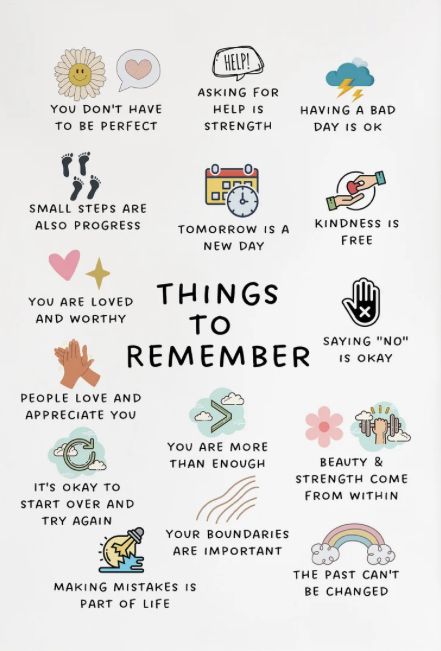 a poster with the words things to remember written in different languages and pictures on it