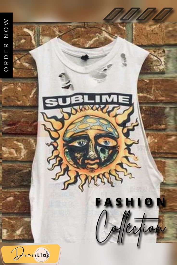 Vintage Sleeveless Printed Casual Tops Casual Sleeveless Muscle Tee For Summer, Sleeveless Muscle Tee For Beach In Spring, White Sleeveless Muscle Tee For Summer, Sleeveless Graphic Print Summer Vest, Trendy Sleeveless Muscle Tee For Spring, Spring Trendy Tank Muscle Tee, Trendy Tank Vest For Summer, Summer Cotton Racerback Vest, Spring Graphic Print Tank Top For Streetwear