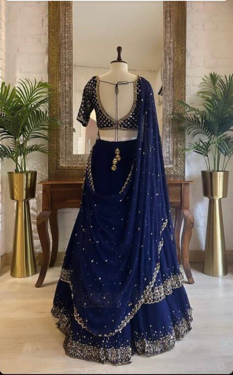 Add some sparkle to your wardrobe with these stunning Pakistani Designer Heavy Indian Lengha Lehenga Choli! Available in beautiful blue color, stitched up to size S,XL(44 inches), made with heavy georgette material. Perfect for weddings and parties. Get your hands on this ethnic wear now! #PakistaniDesigner #LehengaCholi #WeddingWear #EthnicFashion #BridalFashion #eBay #eBayStore #eBaySeller #Lengha #Blue #India #HeavyGeorgette #Doesnotapply #Women #BridalFashion https://www.ebay.com/itm/29... Indian Lenghas, Blue Lengha, Indian Lengha, Red Lehenga Choli, Lehenga Choli For Women, Desi Dress, Choli For Women, Bridal Lehenga Designs, Simple Lehenga