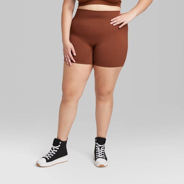 Seamless bike shorts from Wild Fable™ in a solid hue with ribbed texture. Made of a soft fabric with spandex. Tailored in a high-rise and slim-fit silhouette. Pull-on waist with full elastic completes the look. If you’re not satisfied with any Target Owned Brand item, return it within one year with a receipt for an exchange or a refund. Wild Fable™: A look for every story. Solid Stretch Seamless Biker Shorts, Solid Seamless Mid-thigh Length Activewear, Seamless Solid Color Mid-thigh Length Activewear, Stretch Seamless Solid Biker Shorts, Stretch Seamless Solid Color Biker Shorts, Compression Seamless Biker Shorts, Seamless Stretch Solid Biker Shorts, Casual Compressive Seamless Biker Shorts, Casual Seamless Mid-thigh Biker Shorts