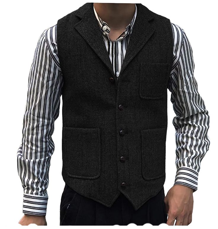 PRICES MAY VARY. Features: Button closure,single breasted 6 buttons,3 real pockets, adjustable back strap. Size: Please read the our size chart information of the product in order to choose your own size,not Amazon size chart. Fabrics: tweed pattern, it’s comfortable, simple, and classic.Wool blend vest for casual comfort. Occasions: The vest is easy to match with dress shirt, suit coat, casual pants, etc. Suit for daily wear, business, Groomsmen, outdoor, all occasions and seasons. Attention: D Retro Suits, Herringbone Jacket, Tweed Pattern, Suit Coat, Suit Vest, Fit Dress, Suits Coats, Back Strap, Fitted Dress