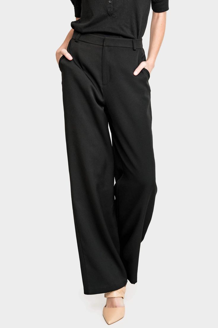 Get the casual work pant you’ve always wanted, style it with any top and wear these trousers to any and all occasions. Created in collaboration with Lindsey of The Motherchic. 96% Polyester | 4% Spandex Delicate Wash Cycle, Dry Flat. Inseam 31"; Front Rise 11"; Back Rise 15 1/4" (size small) Nattalie is 5'9 and wearing XXSCrystal is 5'9 and wearing size XS Versatile Formal Tapered Leg Dress Pants, Modern Straight Dress Pants For Work, Modern Ankle-length Pants For Work, Relaxed Fit Wide-leg Pants For Workwear, Relaxed Fit Wide-leg Dress Pants For Workwear, Formal Relaxed Fit Wide-leg Pants, Relaxed Fit Wide Leg Ankle-length Pants For Office, Formal Ankle-length Dress Pants, Business Casual Work Pants With Relaxed Fit