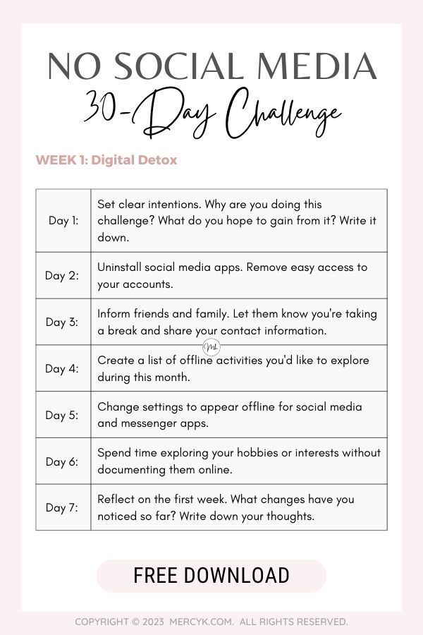 Looking to unplug, rediscover real connections, and find balance? Dive into the 'No Social Media 30-Day Challenge' to reclaim your time and live in the moment. Explore the benefits of going offline and embark on a journey of self-discovery. Start your digital detox today! #NoSocialMedia #30DayChallenge #DigitalDetox 30 Day Lifestyle Challenge, Going Offline For A While, Social Media Break Challenge, No Technology Challenge, Fasting Social Media, Things To Do Without Social Media, Social Media Detox Tips, Getting Off Social Media, How To Quit Social Media