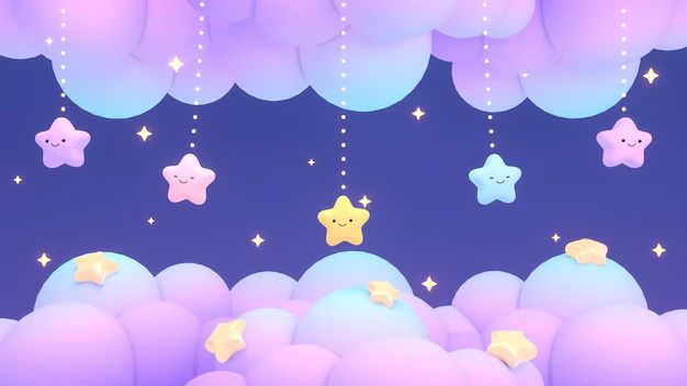 the stars are falling from the sky in this animated video game, and it looks like they have been made out of paper