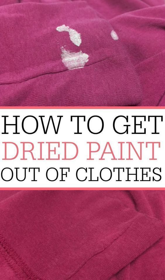 the words how to get dried paint out of clothes are in white letters on pink sweatshirts