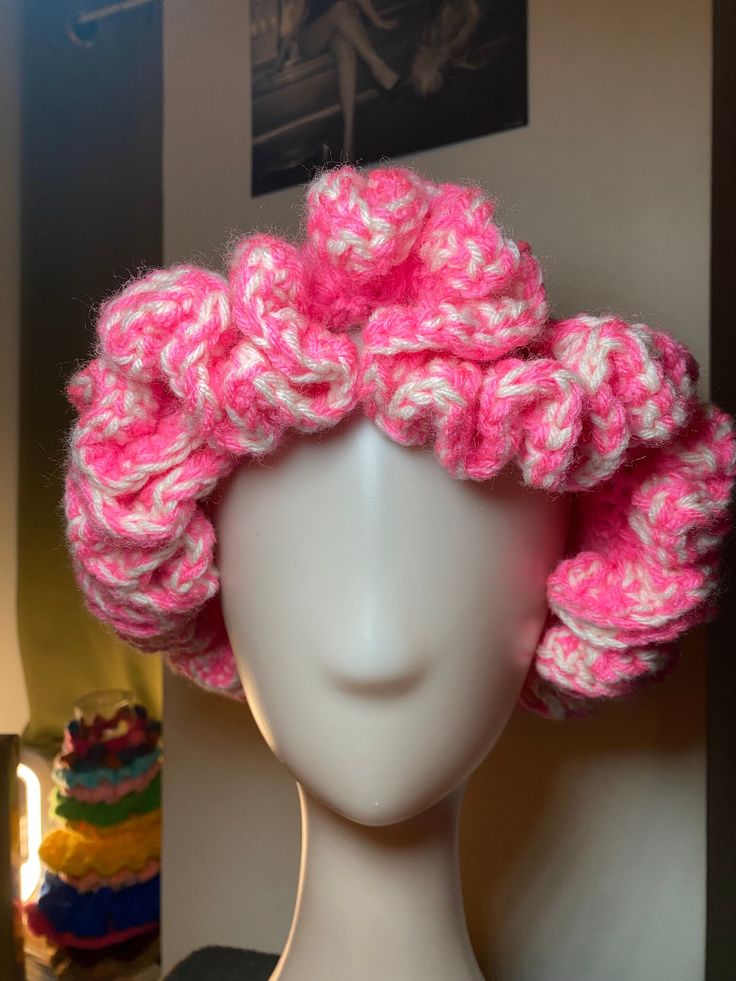 Trendy crochet ruffle hats are the perfect addition to any outfit!  Grab this super cute hot pink & cream colored trendy hat today. Ruffle Bucket Hat, Ruffle Hat, Custom Fitted Hats, Crochet Ruffle, Trendy Hat, Trendy Crochet, Strawberry Cream, Amazing Songs, Hair Life