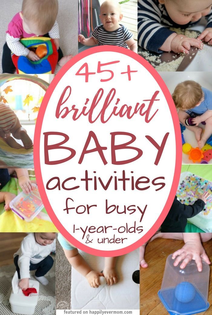 a collage of baby activities with the words, brilliant baby activities for busy year - olds