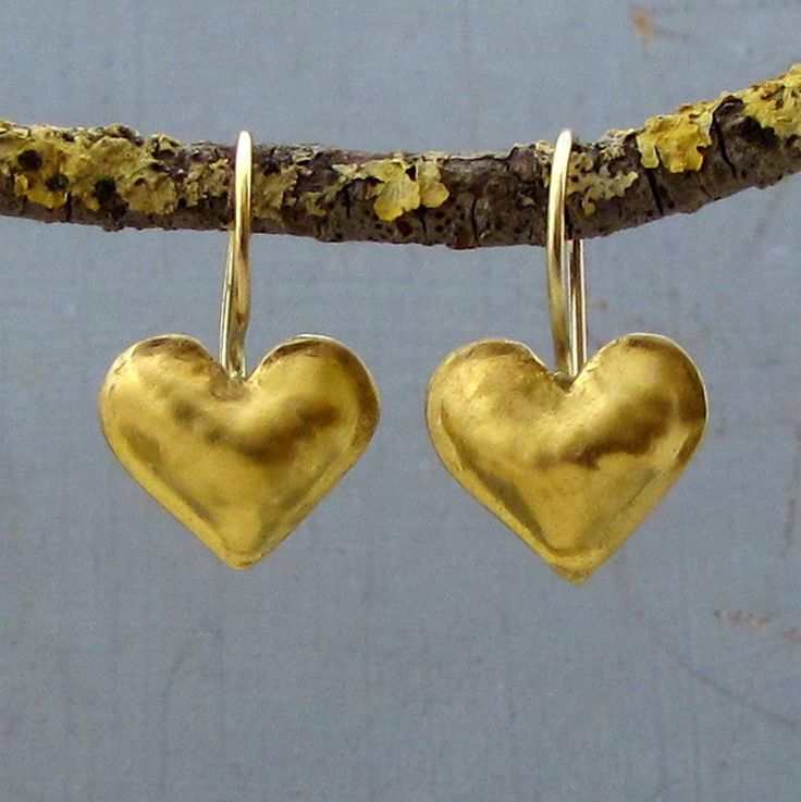 Handmade and crafted with care , 22k solid gold "puffy" hearts earrings  The back of the earrings is made of 9k yellow gold. Handmade 14k yellow gold locking French wires. Earrings Width - 0.53''( 13.5 mm). Length without the ear wire - 0.47" (12 mm). Length from top of the ear wire to bottom of the earring - 0.88" (22.5 mm). The earrings will be packed in a gift box ready to give as a gift. The earrings will be shipped with DHL that usually takes 2-6 days to arrive. Please contact me with any questions or requests. Gold Heart Earrings For Gift, Everyday Gold Heart Pendant Earrings, Classic Gold Double Heart Earrings, Gold Heart-cut Earrings For Gift, Gold Double Heart Earrings For Anniversary, Gold Heart Cut Earrings Gift, Classic Gold Earrings For Valentine's Day, Yellow Gold Heart Cut Earrings For Gift, Elegant Gold Earrings For Anniversary Gift