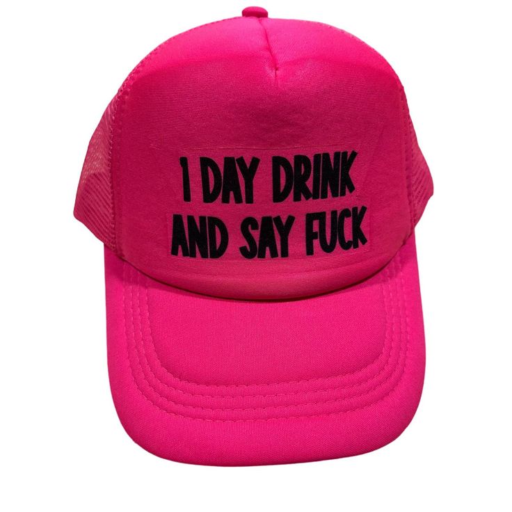 I Day Drink And Say Duck Summer Trucker Hat New Made To Order Other Colors Are Available Snap Back One Size Fits All Hot Pink Summer Hats Funny Hats Lake Pool Float Trip Boat Hat Summer Trucker Hat With Letter Print And Flat Brim, Cute Beach Hats With Letter Print, Pink Novelty Hat With Letter Print, Novelty Pink Hat With Letter Print, Cute Letter Print Hats For The Beach, Cute Summer Trucker Hat With Flat Brim, Summer Baseball Cap With Letter Print And Flat Brim, Summer Letter Print Baseball Cap With Flat Brim, Cute Pink Snapback Hat For Summer