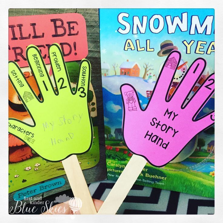 two children's hand puppets with the words i will be snowman all year