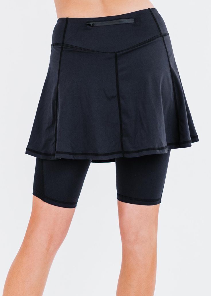 Midi Lycra® Sport Skirt With Attached 10" LeggingsFit & Sizing Inseam Length 10” (Size S) Skirt Length (waist to hem) 14.75” (Size S) If you are between sizes, or in doubt, please choose one size bigger than your usual size. Features Zippered pocket at the back for keys, cards, etc Stretchy Lightweight Durable Abrasion resistant Care Rinse in cold water to wash off any chemicals, chlorinated water or saltwater Machine wash in cold water on gentle cycle Lay flat to Sport Skirt, Athletic Skirt, Sports Skirts, Skirt Length, Black Leggings, Lay Flat, Chemicals, Quality Fabric, Cold Water