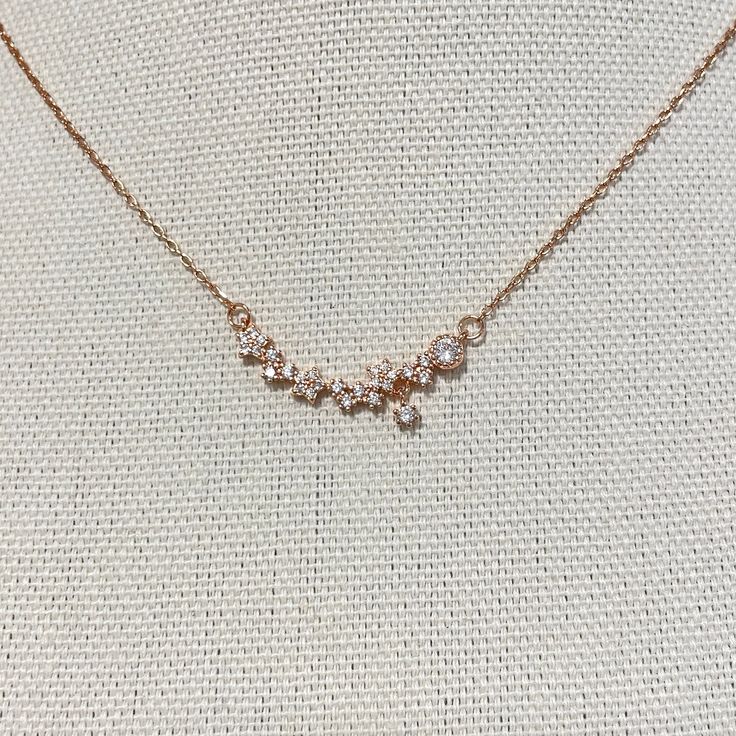 Cubic Cluster Flower Necklace, Sparkling Floral CZ Necklace for Bridesmaid, Wedding Gift, Jewelry for Bride, Wedding Necklace, Gift Item details ✰ Gold, Silver, Rose gold  ✰ Pendant measures 38CM+5CM ✰ Shiny silver/ rose gold  plated pendant  ✰ Strong and sturdy chain  ✰ 16-18inches chain length Delicate Silver Necklace For Bridal Shower, Silver Flower Necklace With Delicate Chain For Wedding, Rose Gold Necklaces With Adjustable Chain For Wedding, Rose Gold Necklace With Adjustable Chain For Wedding, Wedding Necklace With Adjustable Chain And Flower Pendant, Elegant Adjustable Flower Necklace For Wedding, Adjustable Flower Pendant Necklace For Wedding, Rose Gold Clavicle Chain Necklace For Wedding, Dainty Rose Gold Bridal Necklace For Anniversary