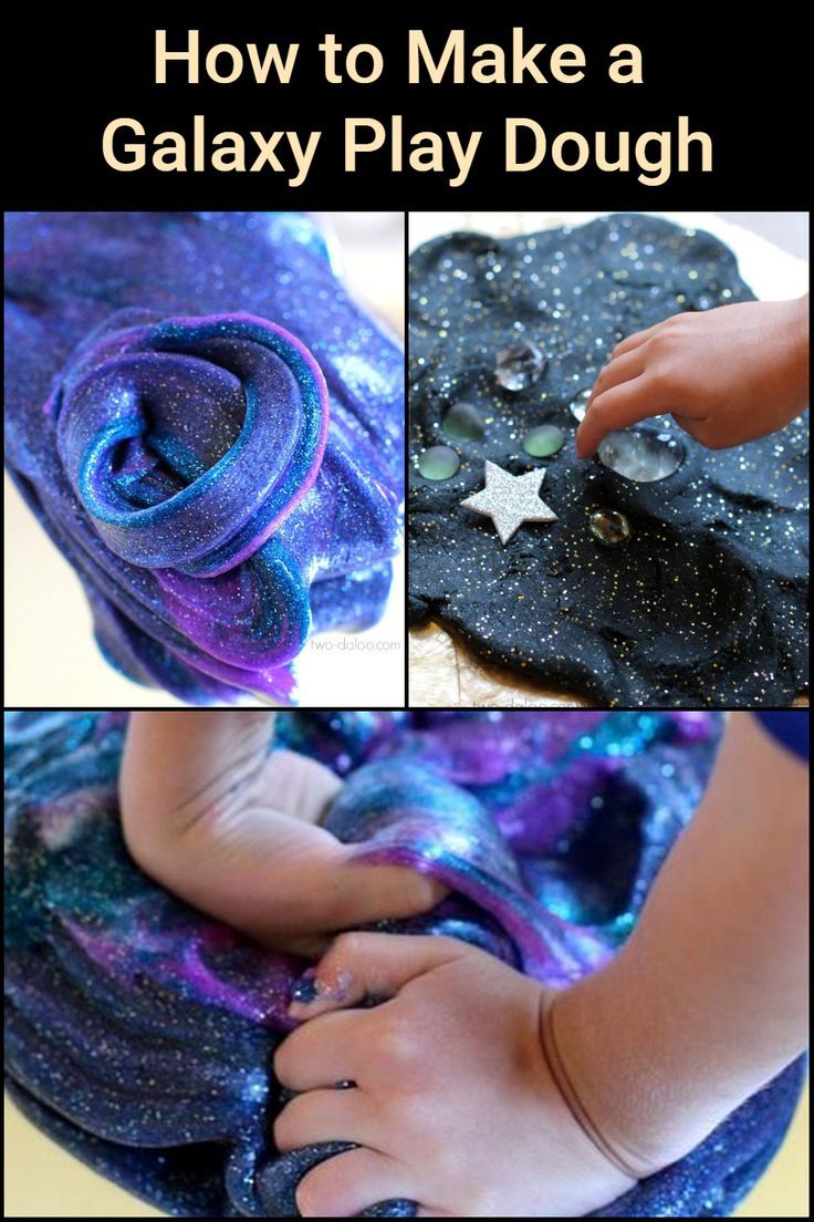 how to make a galaxy play dough for kids and toddlers with this easy recipe