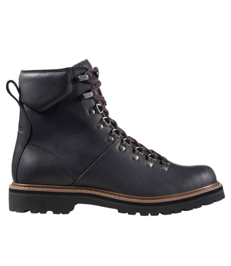 Heritage-inspired design meets durable construction in a stylish lace-up leather boot that's ready to explore the city. Order regular shoe size. (For half sizes not offered, order up to next whole size. ) D-rings and speed hook for a secure fit and easy on/off. High-quality, responsibly-sourced leather upper. Lightweight, lugged Vibram® rubber outsole for durability and traction. Soft leather lining for comfort. Imported. | Men's Portland Boots, Lace-Up, Leather/Rubber Mens Fall Boots, Engineer Boots Men, Mens High Boots, Mens Biker Boots, Mens Lace Up Boots, Boots Outfit Men, Black Boots Men, Combat Boots Men, Low Ankle Boots