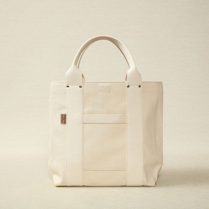 Threadline Unbleached Canvas Medium Tote 16.5" x 5.5" x 12.6" Made in Japan, bag, tote bag, canvas tote bag, threadline bag, tote, cotton bag, cotton tote bag Large White Canvas Bag For Everyday Use, Daily Rectangular Canvas Bag, Large White Everyday Canvas Bag, Large Natural Canvas Bag For Daily Use, Beige Waxed Canvas Rectangular Bag, Beige Rectangular Waxed Canvas Bag, Classic Beige Cotton Canvas Bag, Natural Canvas Bag With Canvas Lining For Everyday, Classic Cotton Canvas Bag For Daily Use