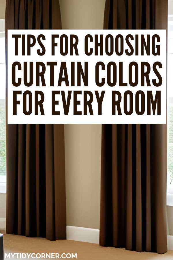 how to choose curtain colors for home How To Pick Curtains Living Rooms, Curtains For Brown Bedroom, Walmart Sheets As Curtains, Picking Curtains Living Rooms, Curtain Ideas For Dark Green Walls, Curtains For Dark Brown Furniture, Single Panel Curtain Ideas Bedroom, Curtains With Wood Paneling, Curtains For Dark Room