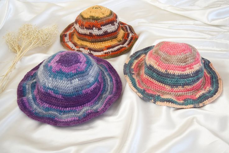 Crochet multi color bucket hat as marbled style made with best color match. ･Packaging･ All of orders sends with carefully prepared gift wrapped package, ready for gift-giving ･Shipping･ All of our products are handmade so we need 3~5 days production time. After the product prepared we ship it within 1~2 business day ･Size･ Check out the ''Personalization'' to enter your size ✉︎Feel free to send me message for any questions. THANK YOU♡ Trendy Multicolor Short Brim Hat, Trendy Multicolor Cap, Casual Wide Brim Multicolor Mini Hats, Casual Multicolor Wide Brim Mini Hat, Trendy Multicolor Winter Hats, Multicolor Short Brim Hat, One Size Fits Most, Trendy Multicolor Hat One Size Fits Most, Multicolor Wide Brim Mini Hat, Casual Multicolor Mini Hat With Short Brim