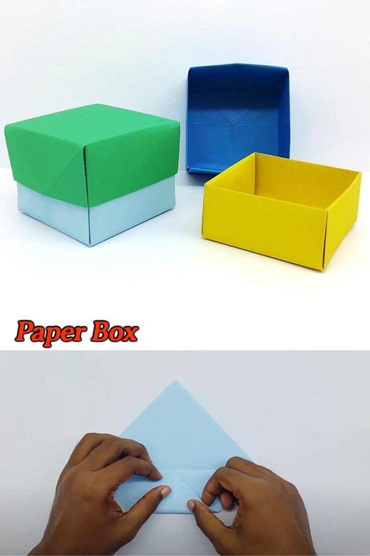 two different colored boxes are shown with one being folded