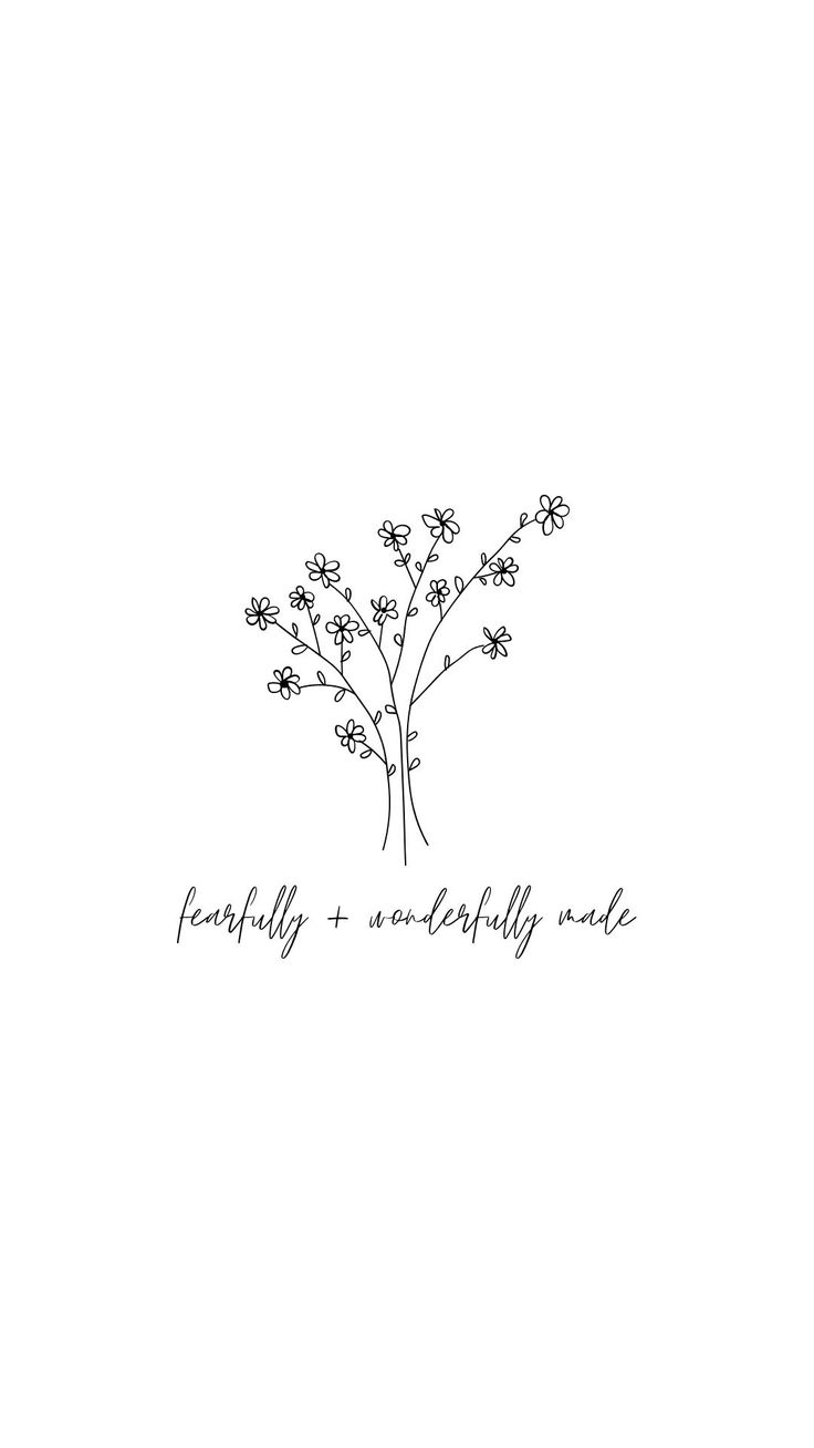 a black and white drawing of a plant with the words, family is wonderful inside