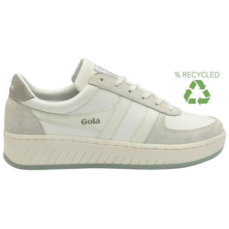 Women's Grandslam '88 Sneakers White Lace-up Sneakers With Recycled Rubber, Sporty Sneakers With Gum Sole In Recycled Rubber, Sporty Sneakers With Gum Sole And Recycled Rubber, White Sole Low-top Sneakers In Recycled Rubber, White Low-top Sneakers In Recycled Rubber, White Low-top Sneakers With Recycled Rubber, White Sneakers With Recycled Rubber And Contrast Sole, Casual Sneakers With Gum Sole And Recycled Rubber, Low-top Sneakers With Gum Sole From Recycled Rubber