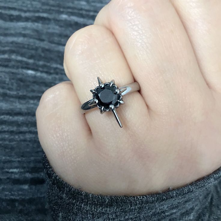 Edgy Skull Ring Gift, Punk Style Black Skull Ring Gift, Gothic Black Skull Ring, Punk Stainless Steel Jewelry With Metal Ring, Punk Style Stainless Steel Metal Ring Jewelry, Gothic Stainless Steel Metal Ring Jewelry, Black Gothic Stainless Steel Skull Ring, Gothic Black Stainless Steel Rings, Black Stainless Steel Skull Ring As Gift