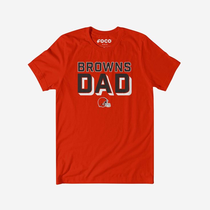 Cleveland Browns Team Dad T-Shirt FOCO S - FOCO.com Game Day T-shirt With Team Name For Father's Day, Team Name T-shirt For Game Day On Father's Day, Team Name T-shirt For Game Day, Father's Day Team Spirit Sports T-shirt, Father's Day Team Spirit Graphic T-shirt, Father's Day Team Spirit Tops With Graphic Print, Father's Day Team Spirit Tops With Team Name, Game Day Team Spirit T-shirt For Father's Day, Team Spirit Short Sleeve T-shirt For Tailgating