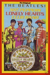 the beatles's poster for their album, lonely hearts and yellow band by person