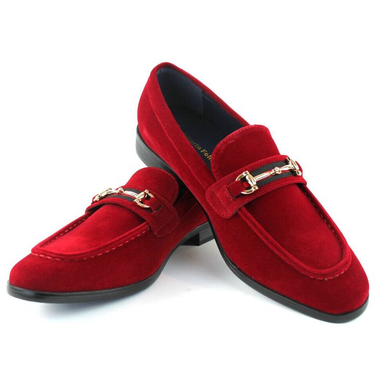 Men's Red Velvet Slip On Gold Buckle Dress Shoes Loafers Formal By Alberto F These Modern Shoes By Alberto Feature An Updated Shape For Contemporary Modern Man. The Perfect Stylish And Comfortable Slip On That Can Be Worn With Your Entire Fall Wardrobe. Complete Your Best Man Duties In These Classic And Elegant Leather Lining Shoes. Look Professional And Chic At The Office With These Essential Loafers. Size Run: True To Size Round Toe Slip On Loafers Platform Measures Approximately .25″ Leather Red Round Toe Loafers For Semi-formal Occasions, Red Semi-formal Loafers With Round Toe, Red Closed Toe Formal Loafers, Red Suede Loafers For Formal Occasions, Semi-formal Red Leather Shoes With Round Toe, Red Semi-formal Dress Shoes With Round Toe, Red Suede Loafers For Business, Red Leather Shoes For Semi-formal Occasions, Formal Red Slip-on Leather Shoes