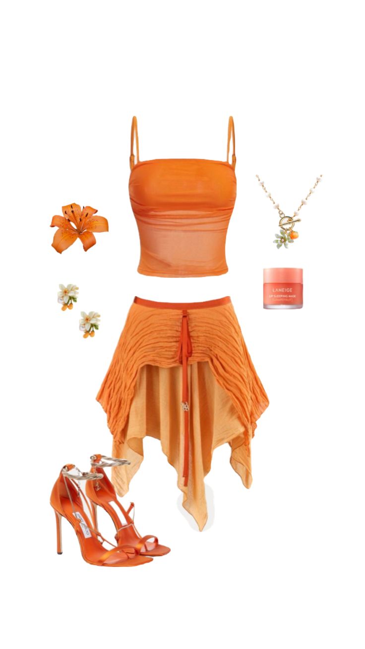 outfit inspo, orange oufit, fashion style, fashion inspiration, outfit idea, vintage fashion trend, coconut girl, tropical oufit Outfit Inspo Orange, Tropical Outfits, Tropical Girl, Tropical Outfit, Tropical Fashion, Earthy Outfits, Orange Outfit, Cruise Outfits, Tropical Dress