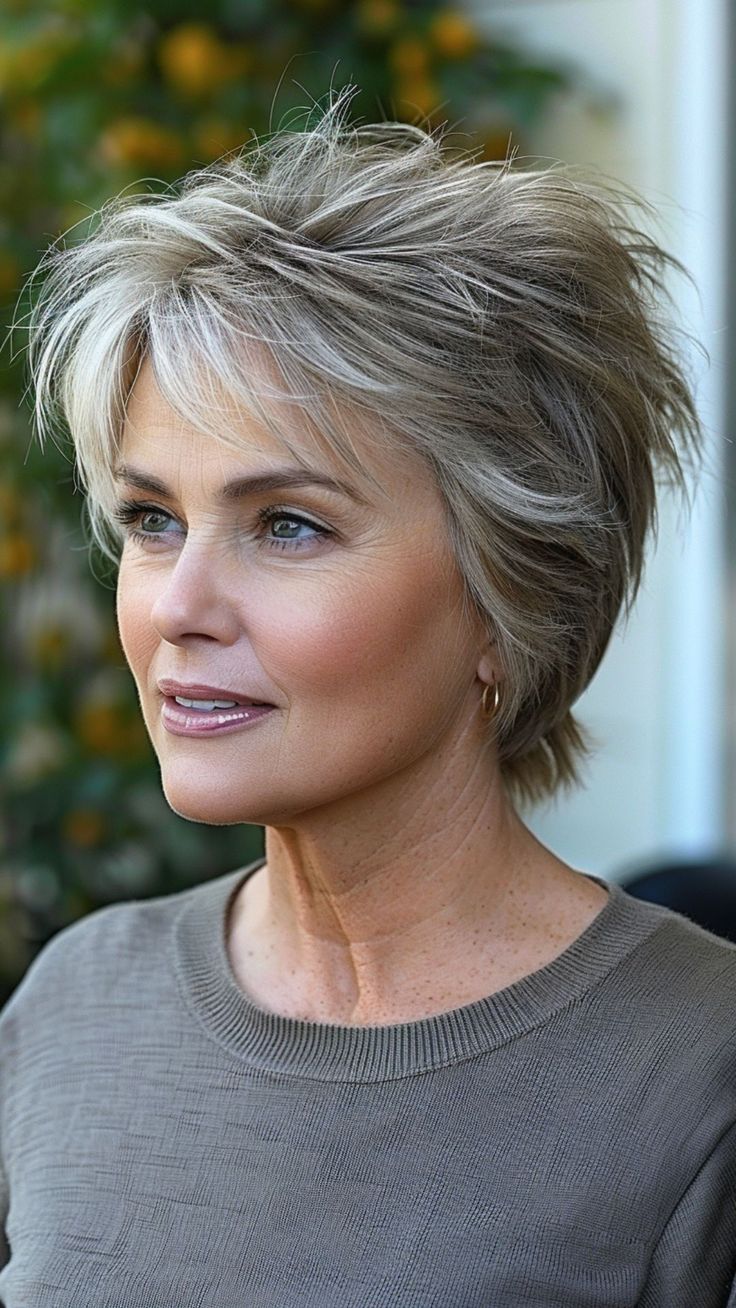 Shaggy Short Hair, Short Shag Hairstyles, Messy Short Hair, Short Grey Hair, Short Layered Haircuts, Short Choppy Hair, Short Haircuts For Women, Cute Hairstyles For Short Hair, Haircuts For Fine Hair