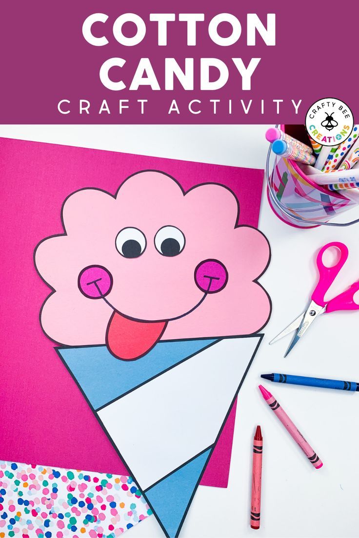 this is an image of cotton candy craft activity