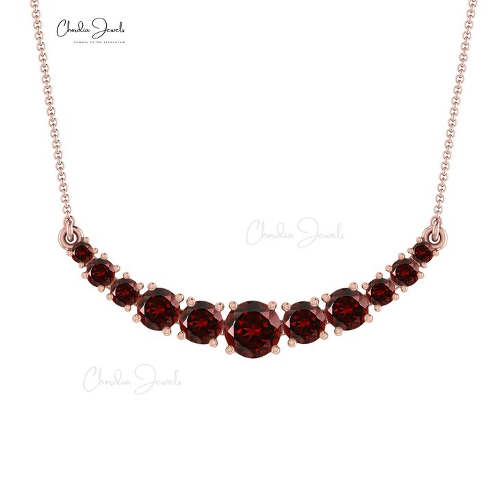 Description This Garnet Stone is a symbol of Love and Romance and this stone also brings passion and unconditional love and also balance relationship as well as friendships. This Gold Garnet Necklace is crafted in solid 14k Rose, White, and Yellow Gold. A delightful Delicate Garnet Necklace Gift Idea for women who prefer natural gemstones. Product Details SKU CJ-N-1246-G Metal 14K Solid Gold Chain type Cable chain Chain length 16 inch Closing mechanism Spring Ring Product dimension 16 inch x 29. Balance Relationship, Gold For Women, Love And Romance, Solid Gold Chains, Garnet Necklace, Gold Statement Necklace, Garnet Stone, Unconditional Love, Necklace Gift