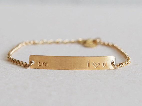 Gold Bar Bracelet /Nameplate Bracelet/Personalized Bracelet/Gold Chain/ Initials/Gold Fill/Wedding Gift/Bridesmaid Gift/Gift for Wife/B153G by LEILAjewelryshop Adjustable Chain Bracelet For Wedding On Valentine's Day, Wedding Bracelets With Adjustable Chain For Valentine's Day, Adjustable Chain Bracelet For Wedding And Valentine's Day, Engraved Rose Gold Bracelets For Wedding, Gold Bracelets For Bridesmaid Gift On Valentine's Day, Gold Bracelets For Bridesmaids, Valentine's Day Gift, Gold Bracelets For Bridesmaid Gift, Dainty Gold Bracelet For Wedding And Mother's Day, Personalized Gold Chain Bracelet For Wedding