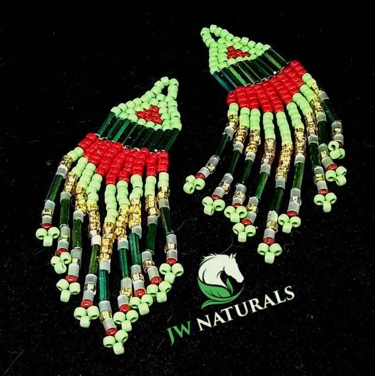 Artisan Handmade By Mom Christmas Holiday Tree Fringe Beaded Earrings. She Was Legally Blind Her Last Few Years Toho And Bugal Beads With Miyuki Silkies 2.75" Long Plus Post .5" (3 1/4" Total Length) Very Light Weight. Easy Hook Posts Christmas Needed Earrings, Christmas Tree Earrings, Holiday Earrings, Holiday Beaded Earrings, Evergreen Tree Earrings, Handmade Christmas Earrings, Handcrafted Holiday Earrings, Petit Fringe Earrings, Light Weight Dangle Earrings Traditional Green Beaded Earrings For Party, Traditional Green Beaded Party Earrings, Bohemian Beaded Jewelry For Holidays, Bohemian Beaded Holiday Jewelry, Holiday Bohemian Beaded Jewelry, Christmas Dangle Beaded Earrings With Colorful Beads, Christmas Colorful Beaded Dangle Earrings, Handmade Bohemian Beaded Earrings For Christmas, Bohemian Handmade Beaded Christmas Earrings