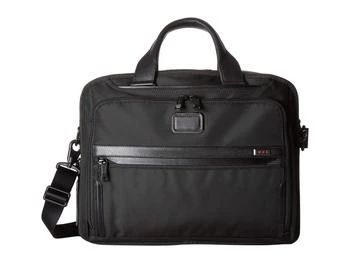 Tumi Alpha 3 Slim Deluxe Portfolio Luggage & Travel | BeyondStyle Designer Nylon Bag For Formal Occasions, Designer Formal Nylon Bag, Luxury Commuting Bags With Leather Trim, Luxury Bags With Leather Trim For Commuting, Modern Nylon Bag With Leather Trim, Luxury Nylon Business Bags, Luxury Business Nylon Bags, Modern Business Luggage With Leather Trim, Functional Briefcase With Leather Trim For Business