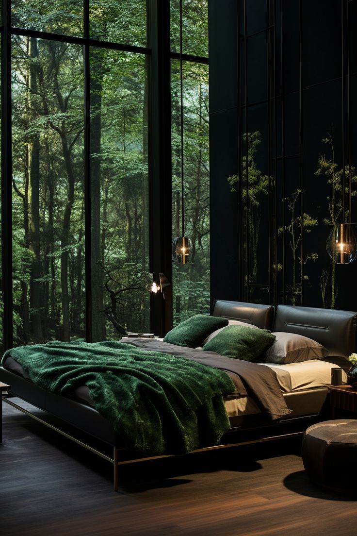 Bedroom Decor Ideas| Bedroom Decor Ideas for Women Green Luxury Bedroom, Slytherin Bedroom, Emerald Green Bedrooms, Bedroom Ideas Luxury, Chic Bedroom Decor, Bedroom False Ceiling Design, Bedroom Decor Inspiration, Green Bedroom, Green Rooms