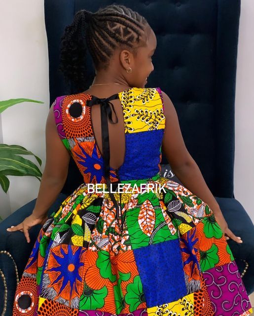 Bellezafrik on Instagram: "It’s the back of the dress sometimes🤷‍♀️ Swipe to see the front,yes we brought back our open back dress again in a different prints. Kindly note that print is limited,so hurry and book yours now. Dm/click link in bio to book." Latest Kids Dress Designs, Girls Ankara Dresses, Style For Children, African Kids Fashion Dresses, Ankara Dress Styles For Kids, Styles For Kids, Kid Dress Design, Styles For Kids Dress, Kids Dresses Designs