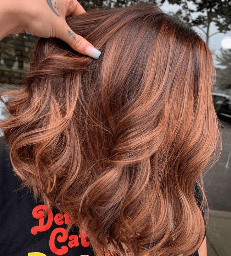 Pumpkin Spice Balayage, Autumn Highlights, Pumpkin Spice Hair, Red Balayage Hair, Highlights For Dark Brown Hair, Hair Color Auburn, Brown Hair Balayage, Hair Color Highlights, Auburn Hair