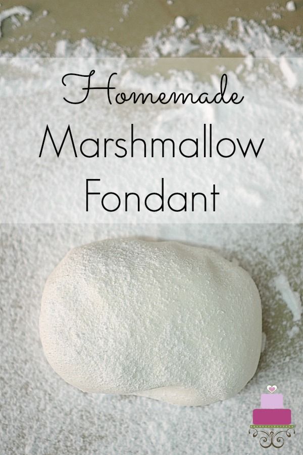 homemade marshmallow fondant recipe with text overlay