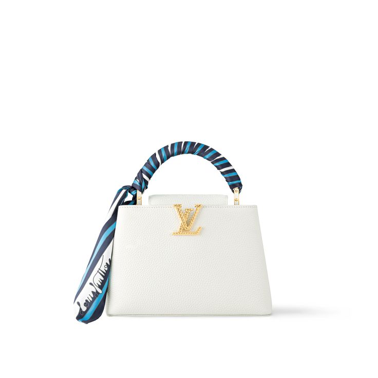 LOUIS VUITTON® - Capucines Bb - Snow Cute Lv Bags, Designer Mini Bags, White Luis Viton Bag, Lv Bag Capucines, Louis Vuitton Capucines White, Louis Vuitton White Bag, Louis Vuitton Capucines Mini, Louis Vuitton Capucines Bb, Sac Louis Vuitton