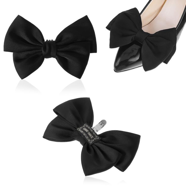 PRICES MAY VARY. Elegant Shoe Clips: Our shoe clips with bow design can add a touch of sophistication and glamor to ordinary high heels, instantly enhancing the overall elegance of high heels. Very suitable for weddings, proms and other occasions Multifunctional Decoration: This shoe jewelry clips can not only decorate the tips and sides of high heels, but also various accessories, such as bags, clothes, hats, etc., as a way to enhance the overall elegance of yourself Beautiful Decorations: Our Elegant Black Shoe Clips For Formal Occasions, Elegant Evening Shoe Clips With Bow, Formal Black Ribbon Bow, Elegant Bow With Black Ribbon, Elegant Bow Shoe Clips For Wedding, Elegant Wedding Shoe Clips With Bow, Elegant Black Bow For Wedding, Wedding Bow With Butterfly Knot, Elegant Black Wedding Bow