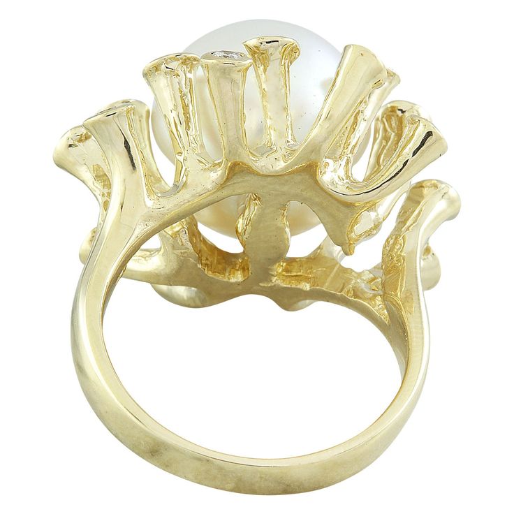 Stamped: 14K Total Ring Weight: 10 Grams Pearl Measures 13.10 MillimetersDiamond Weight: 0.80 carat (F-G Color, VS2-SI1 Clarity )Face Measures: 23.10x24.10 Millimeter SKU: [600628] Modern Yellow Gold Pearl Ring For Formal Occasions, Formal Polished Pearl Ring With Round Cut, Luxury Pearl Ring With Polished Finish For Anniversary, Formal Round Cut Polished Pearl Ring, Luxury 14k Gold Pearl Ring With Polished Finish, Formal Oval Pearl Ring With Brilliant Cut, Oval Brilliant Cut Pearl Ring For Formal Occasions, Formal 14k Gold Pearl Ring With Center Stone, Gold Pearl Ring With Brilliant Cut For Formal Occasions