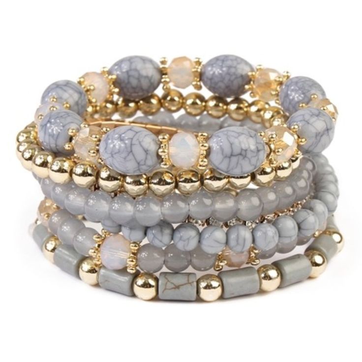 Nwt - Gray Stackable Stretchable Bracelet Acrylic Beads, Natural Stone 3" Stretchable Comes In Gift Box. Gray Adjustable Bracelets With Faceted Beads, Adjustable Gray Bracelets With Faceted Beads, Adjustable Gray Bracelet With Faceted Beads, Adjustable Gray Jewelry With Colorful Beads, Adjustable Gray Stretch Bracelet With Round Beads, Gray Jewelry With Colorful Beads For Gift, Adjustable Gray Beaded Round Bracelets, Adjustable Gray Beaded Bracelets, Amazon Jewelry