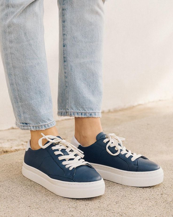 The Ibiza Platform - Classic - Marine Blue | Women's Sneakers – Soludos Marine Blue Color, Colorful Sneakers, Simple Shoes, Stylish Dress Book, Marine Blue, Sperry Sneaker, Platform Sneaker, New Sneakers, Classic Sneakers